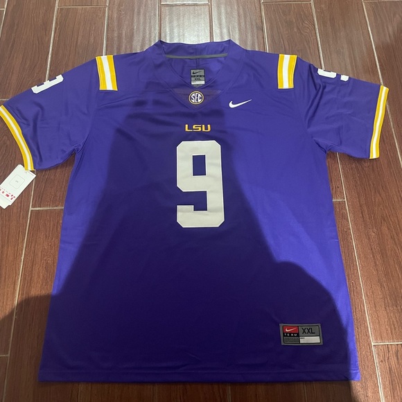 Joe "Burreaux" Burrow LSU Purple Jerseys S-2XL - Picture 5 of 6